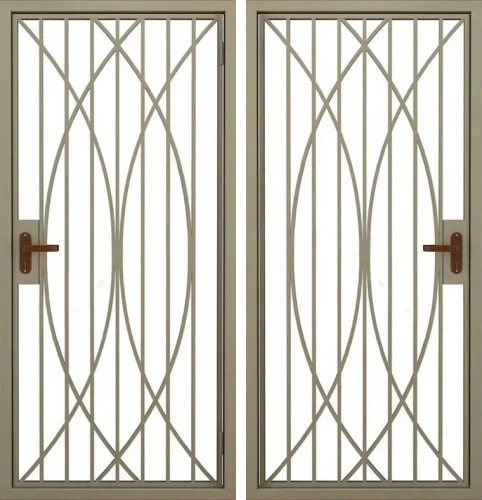 Металлическая решетчатая тамбурная дверь №6