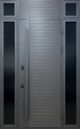 Входная двухстворчатая дверь с терморазрывом №34