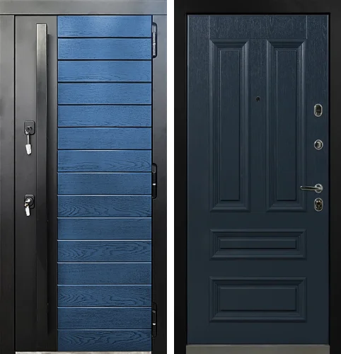 Металлическая трёхконтурная дверь для дачи №65