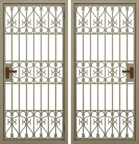 Металлическая решетка дверь защитная №8