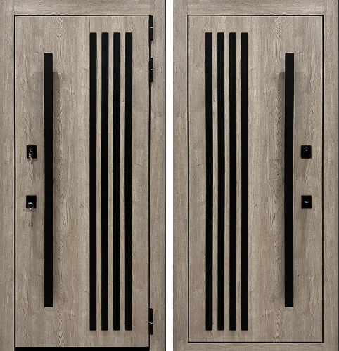 Входная дверь Термо с большой вертикальной штангой во всю высоту №71