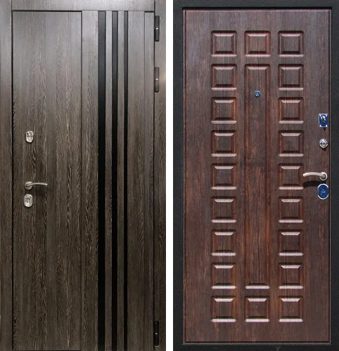 Стальная уличная дверь с терморазрывом №52