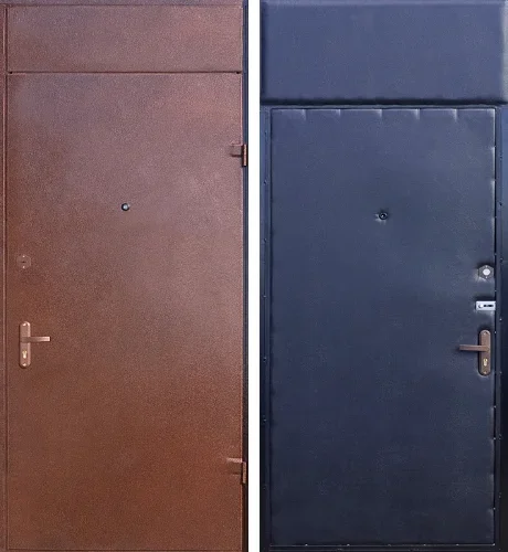 Железная дверь с фрамугой эконом класса №26