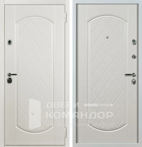 Входная дверь белая снаружи и внутри №41