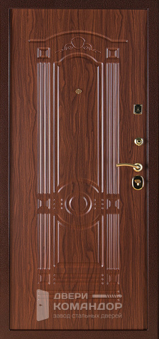 Металлическая дверь медный антик №9 - внутренняя сторона