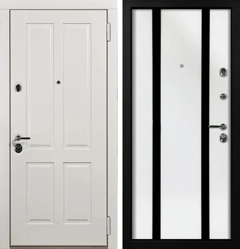 Внутренняя металлическая дверь белая №8