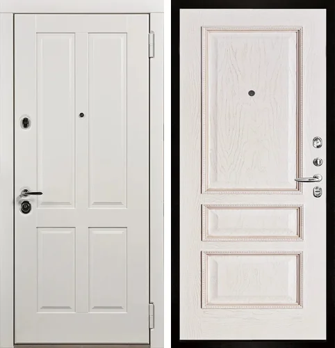Белая входная дверь 2000х800 №17
