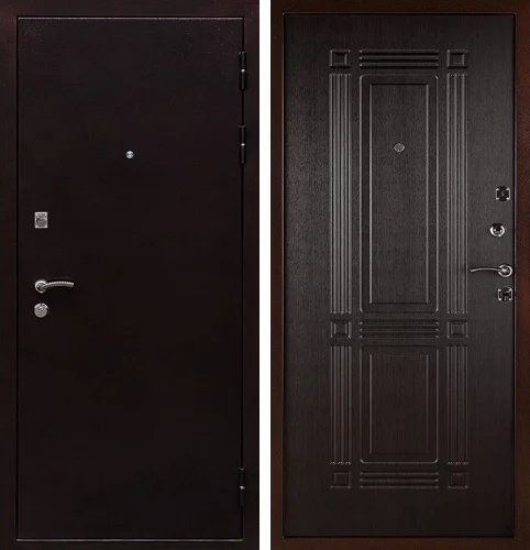 Дверь металлическая однопольная тёмная №30