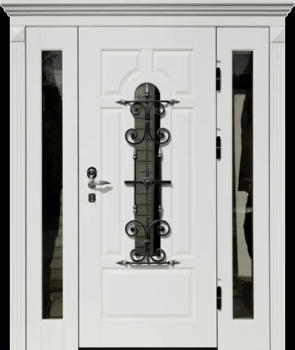 Дверь входная с терморазрывом и стеклопакетом №57