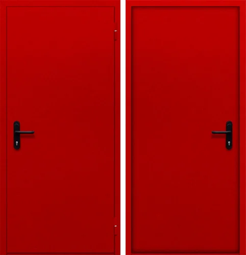 Красная пожарная дверь глухая EI60 №2