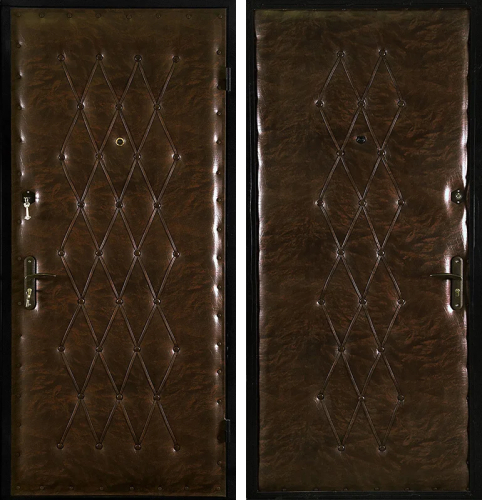 Металлическая дверь с дермантином №2