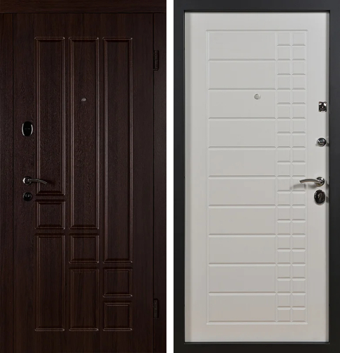 Входная дверь в квартиру белая внутри №9