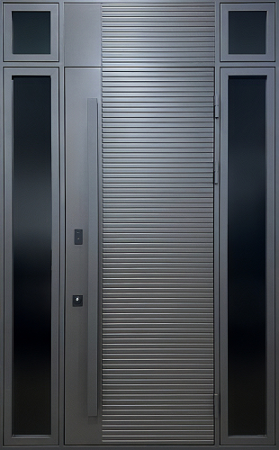 Входная двухстворчатая дверь с терморазрывом №34