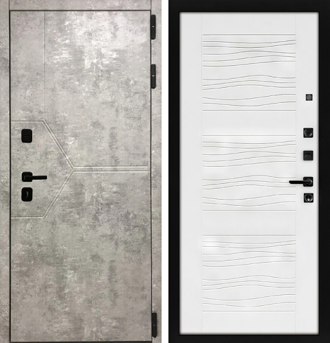 Железная дверь светлый бетон №86