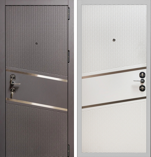 Стальная дверь капучино №39