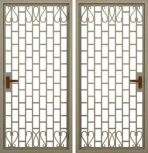 Железная дверь входная решетка №3