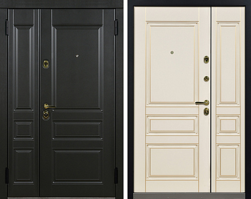 Дверь металлическая двухстворчатая МДФ №13