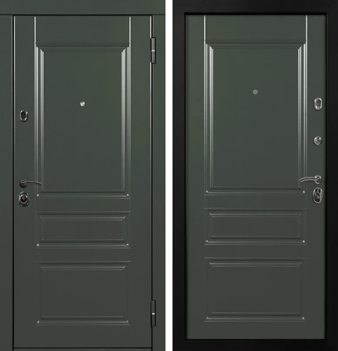 Зеленая входная дверь №38