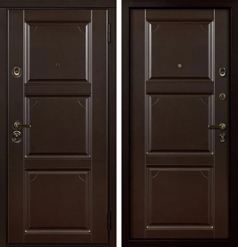 Дверь коричневая входная №40
