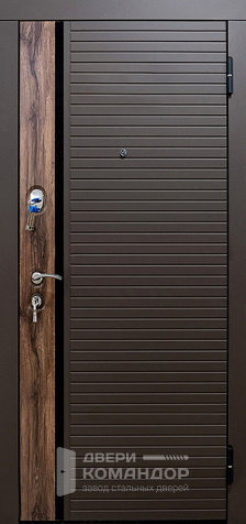 Дверь входная металлическая коричневая №101 - наружная сторона