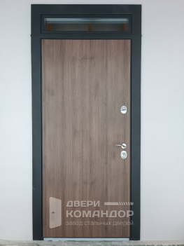 Входная дверь Stardis Termo с верхней фрамугой со стеклопакетом, с временной панелью