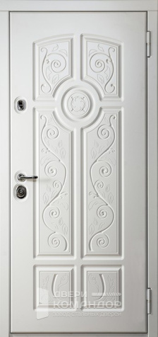 Дверь уличная белая №35 - наружная сторона